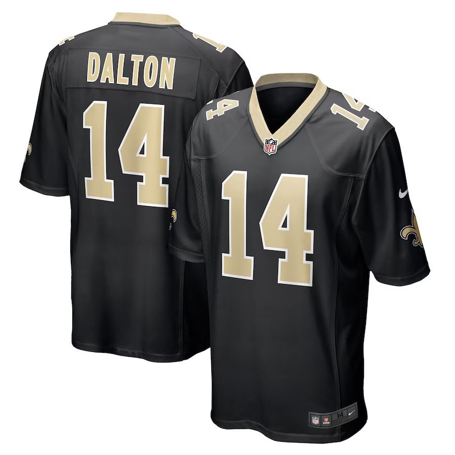 Men New Orleans Saints #14 Andy Dalton Nike Black Game Player NFL Jersey